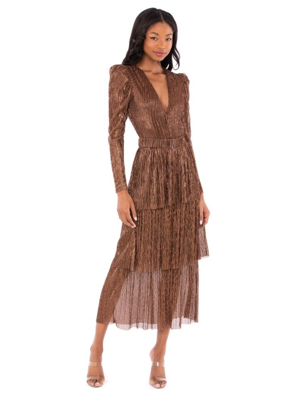 Sabina Musayev Carry dress in bronze xs (read description)